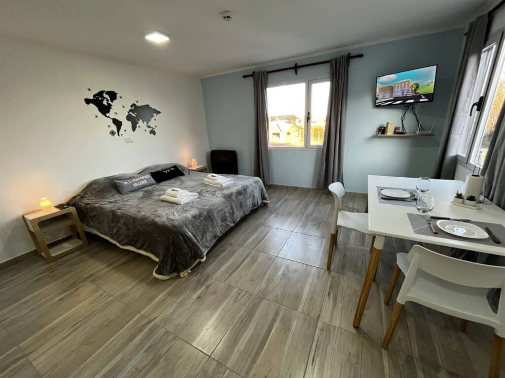 Cama matrimonial en apart de El Calafate — Aparts Mundo Austral