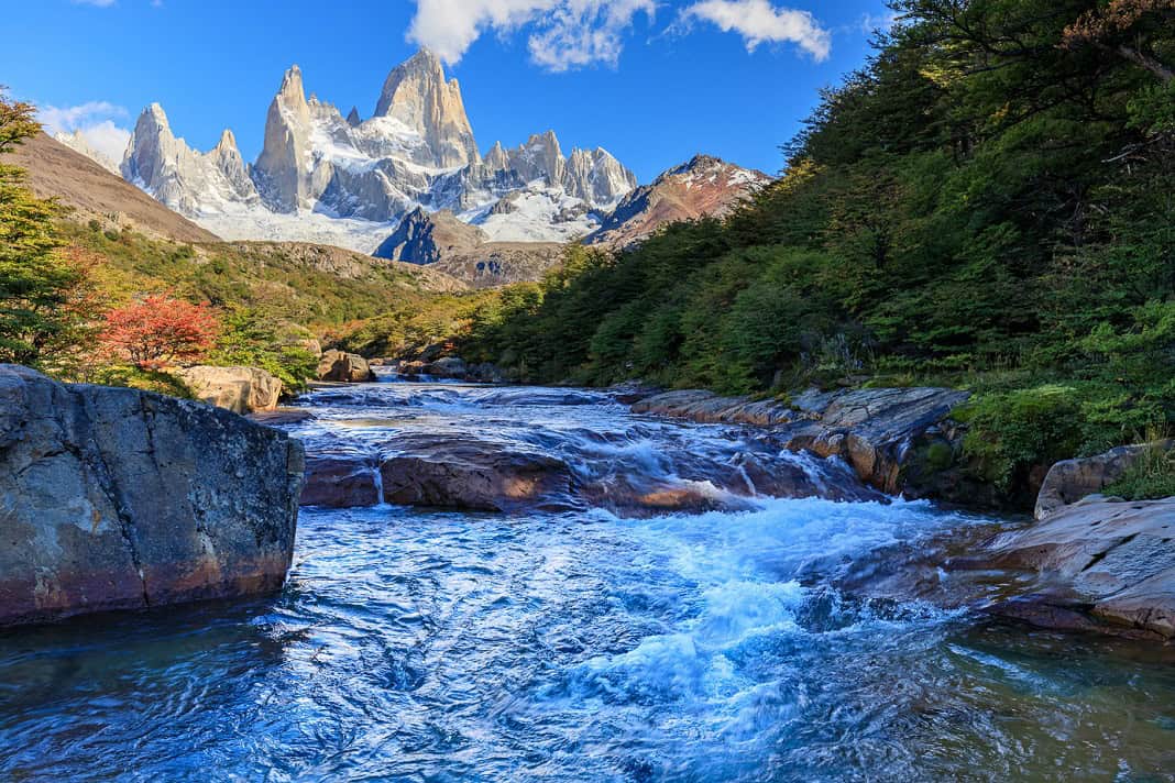 Río Poincenot y Fitz Roy en El Chaltén